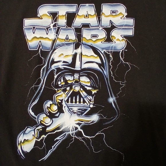 Mens Star Wars Darth Vader Black T-Shirt Size L Short Sleeve Graphic Tee Cotton - Picture 5 of 8
